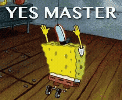 Man In Hood Yes Master Black And White GIF