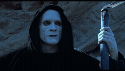 Man In Hooded Cape Holding Stick Saying No One Has GIF
