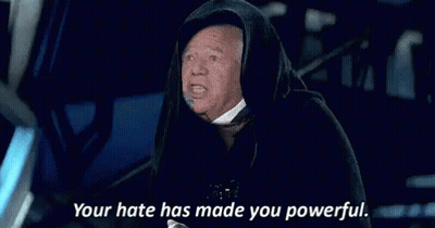 Man In Hooded Cloak Saying Your Hate Has Made You Powerful GIF