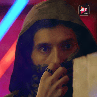 Man In Hooded Jacket And Bandana With Alt Balaji Logo GIF