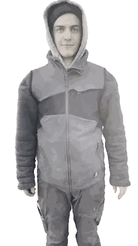 Man In Hooded Jacket And Black Beanie Sticker