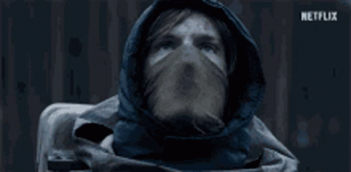 Man In Hooded Jacket And Scarf GIF