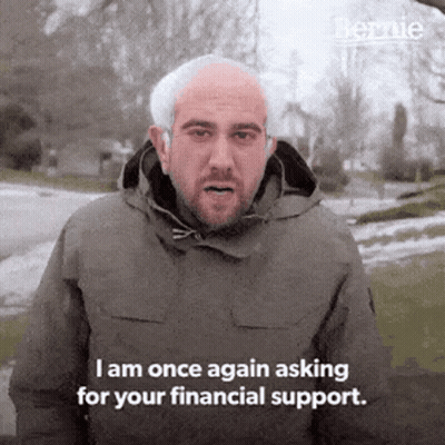 Man in Hooded Jacket Asking for Financial Support