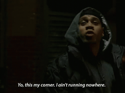 Man In Hooded Jacket Saying Yo This Is My Corner I Ain't Running Nowhere GIF
