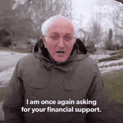 Man In Hooded Jacket Says I Am Once Again Asking For Your Financial Support GIF