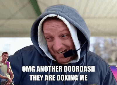 Man In Hooded Jacket With Microphone Says Omg Another Doordash They Are Doxing Me GIF