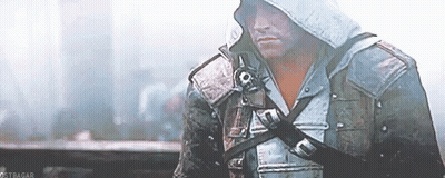 Man In Hooded Jacket With Sword GIF