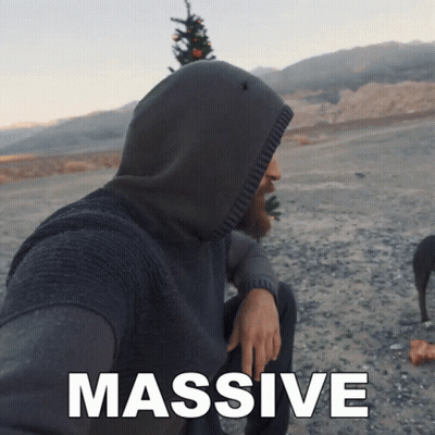 Man In Hooded Sweater With Massive GIF