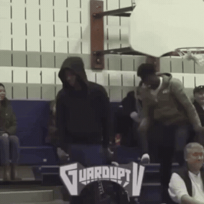 Man In Hooded Sweatshirt At Guardupv Sign GIF