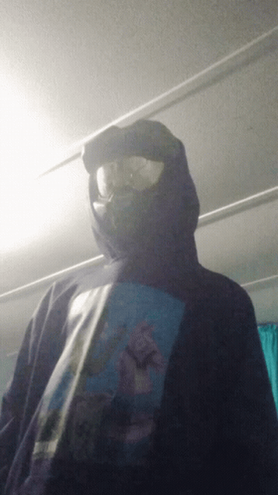 Man In Hooded Sweatshirt With Man Picture GIF