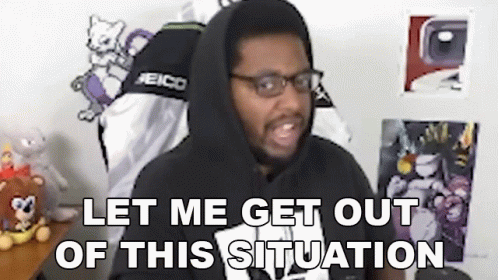 Man In Hoodie And Glasses Saying Let Me Get Out GIF