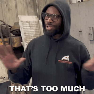 Man in Hoodie and Glasses Says That's Too Much