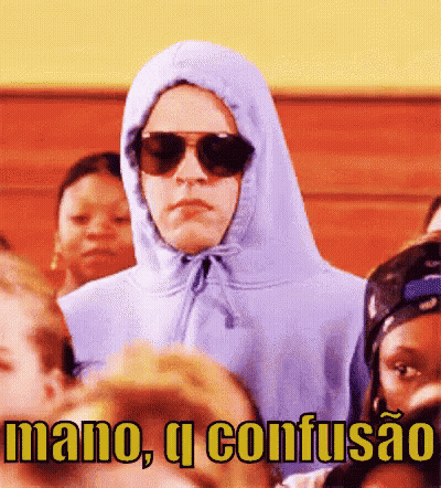 Man In Hoodie And Sunglasses Says Mano Q Confusao GIF