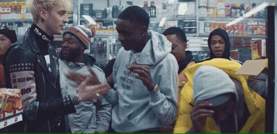 Man In Hoodie Saying All Over And Stay GIF