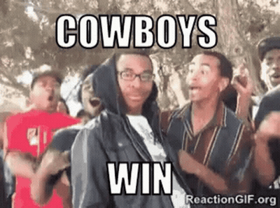 Man In Hoodie Saying Cowboys Win GIF