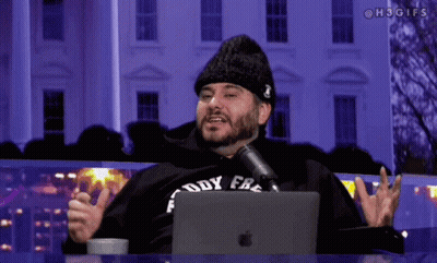 Man In Hoodie Saying Daddy Free At Laptop GIF