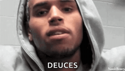 Man In Hoodie Saying Deuces GIF