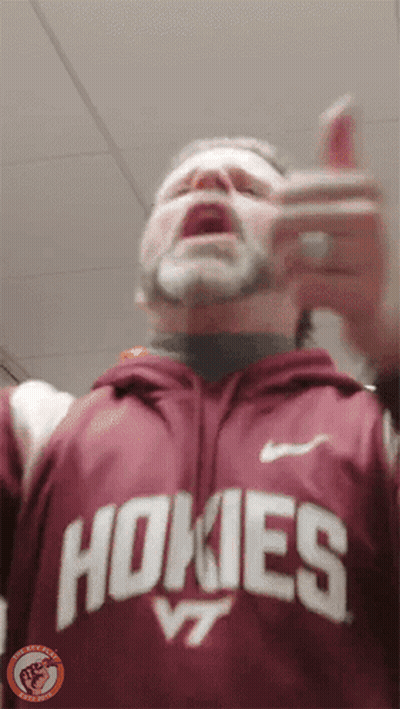Man In Hoodie Saying Hokies VT GIF