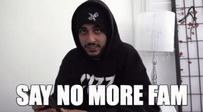 Man In Hoodie Saying No More Fam GIF