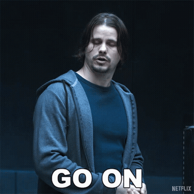 Man In Hoodie Says Go On Netflix Advertisement GIF