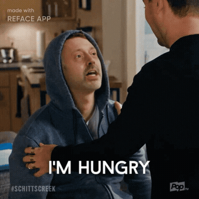 Man In Hoodie Says I'm Hungry Hugged By Another Man GIF
