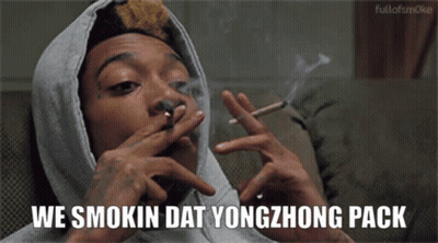 Man In Hoodie Smoking We Smokin Dat Yongzhong Pack GIF