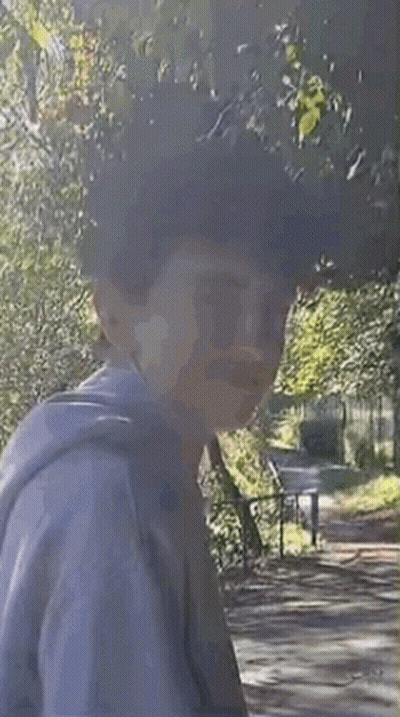 Man In Hoodie Walking In Woods GIF