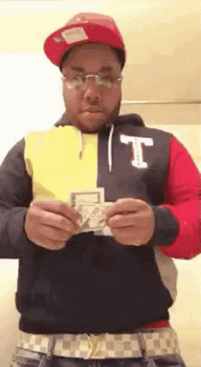 Man In Hoodie With Letter I GIF