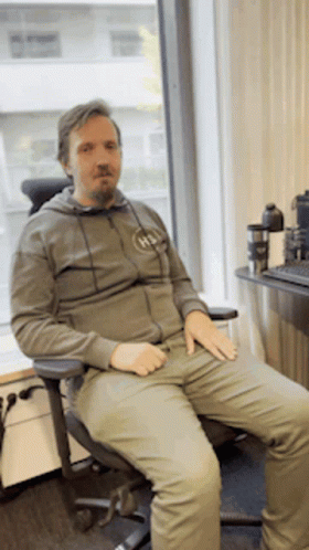Man In Hoodie With NS GIF