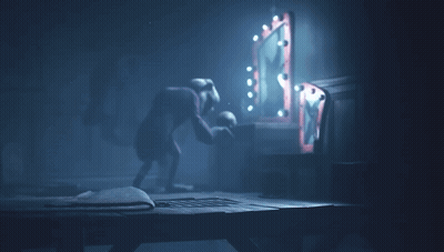 Man In Horse Mask In Front Of Mirror GIF