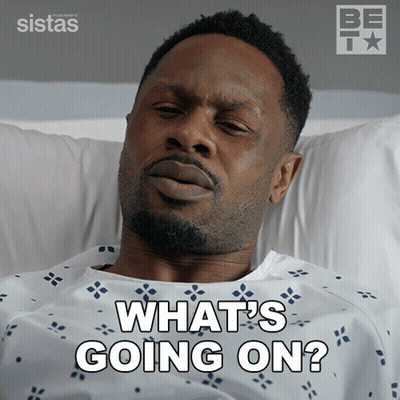 Man In Hospital Bed Saying What's Going On GIF