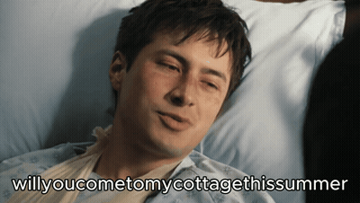 Man In Hospital Bed Will You Come To My Cottage This Summer GIF