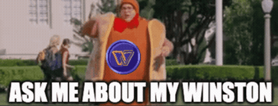 Man In Hot Dog Costume Saying Ask Me About My Winston GIF