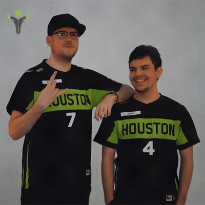 Man In Houston Jersey And Another Man GIF