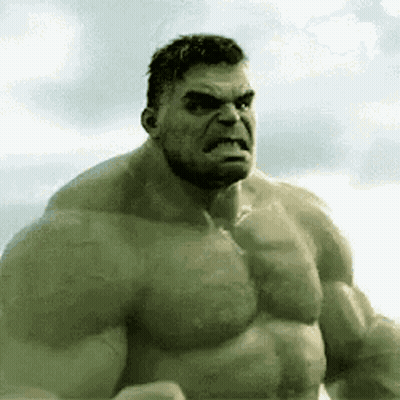 Man In Hulk Costume With Angry Face GIF