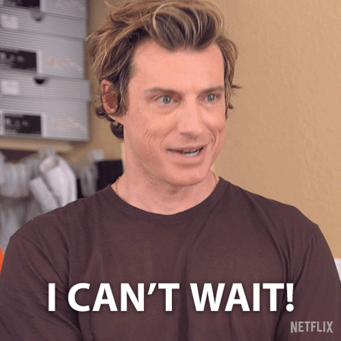 Man In I Can't Wait T-Shirt GIF