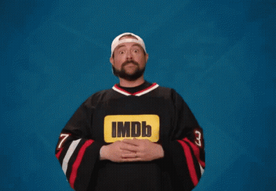 Man In IMDb Jersey Holding Life Preserver GIF