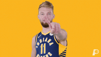 Man In Indiana Pacers Jersey Pointing Finger Up GIF