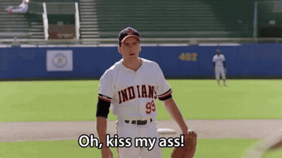 Man In Indians Jersey On Baseball Field GIF
