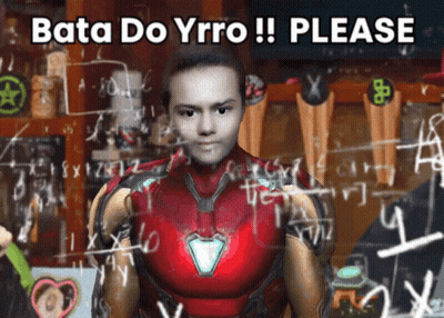 Man In Iron Man Suit In Front Of Chalkboard GIF