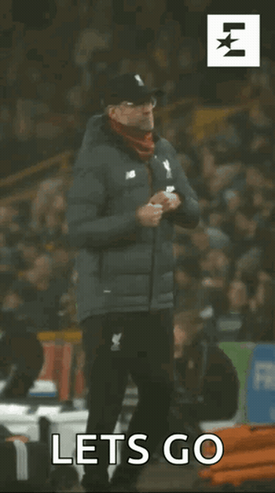 Man In Jacket Says Let's Go To Crowd GIF
