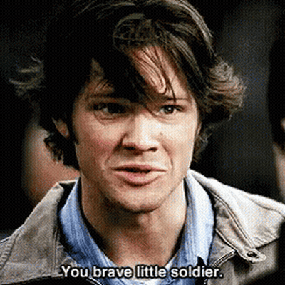 Man In Jacket Says You Brave Little Soldier GIF