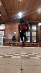Man In Jacket Sturdy Dance GIF