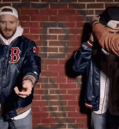Man In Jacket With Letter B GIF