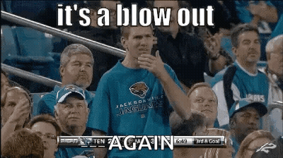 Man In Jacksonville Jaguars Shirt In Crowd GIF