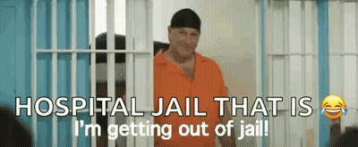 Man In Jail Cell Hospital Jail Getting Out GIF