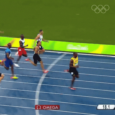 Man In Jamaica Jersey Running On Track GIF