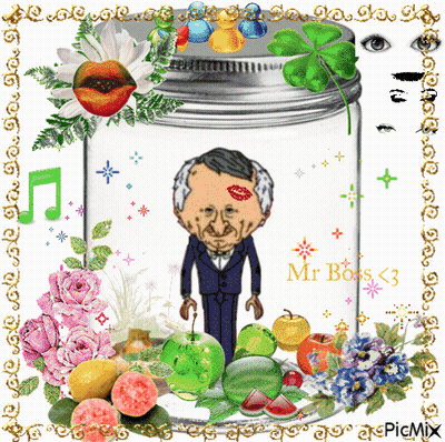 Man in Jar with Mr Boss < 3