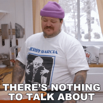 Man In Jerry Garcia T-Shirt In Kitchen GIF