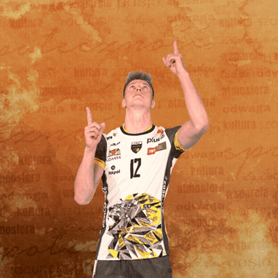 Man In Jersey Number 12 Pointing Upwards GIF